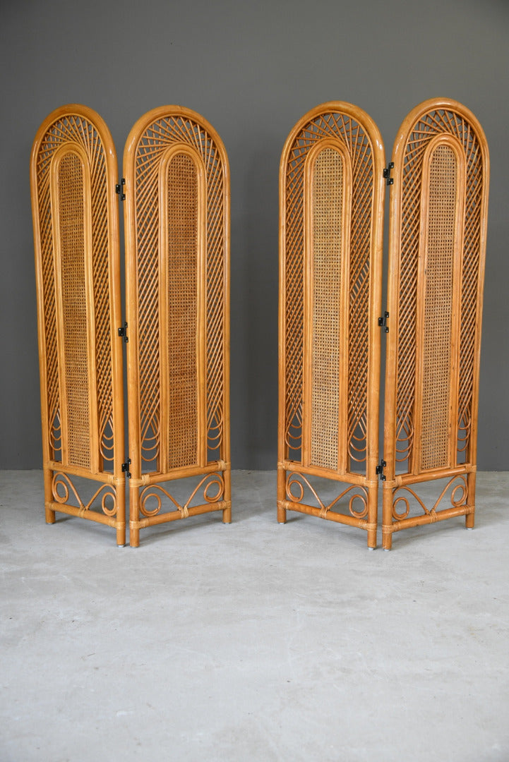 Pair Retro Cane Screens - Kernow Furniture