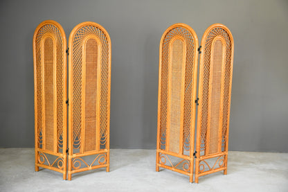 Pair Retro Cane Screens - Kernow Furniture