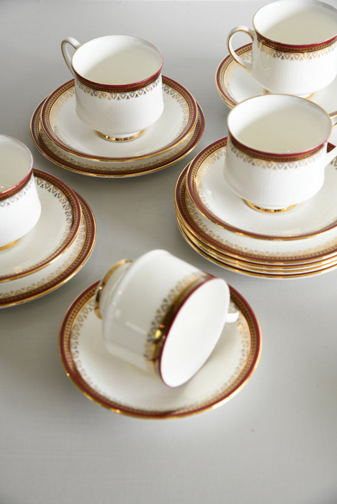 6 x Royal Albert Paragon Holyrood Cups Saucers Tea Plates - Kernow Furniture