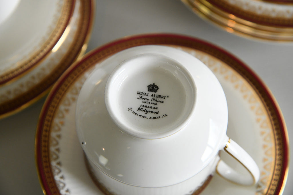 6 x Royal Albert Paragon Holyrood Cups Saucers Tea Plates - Kernow Furniture