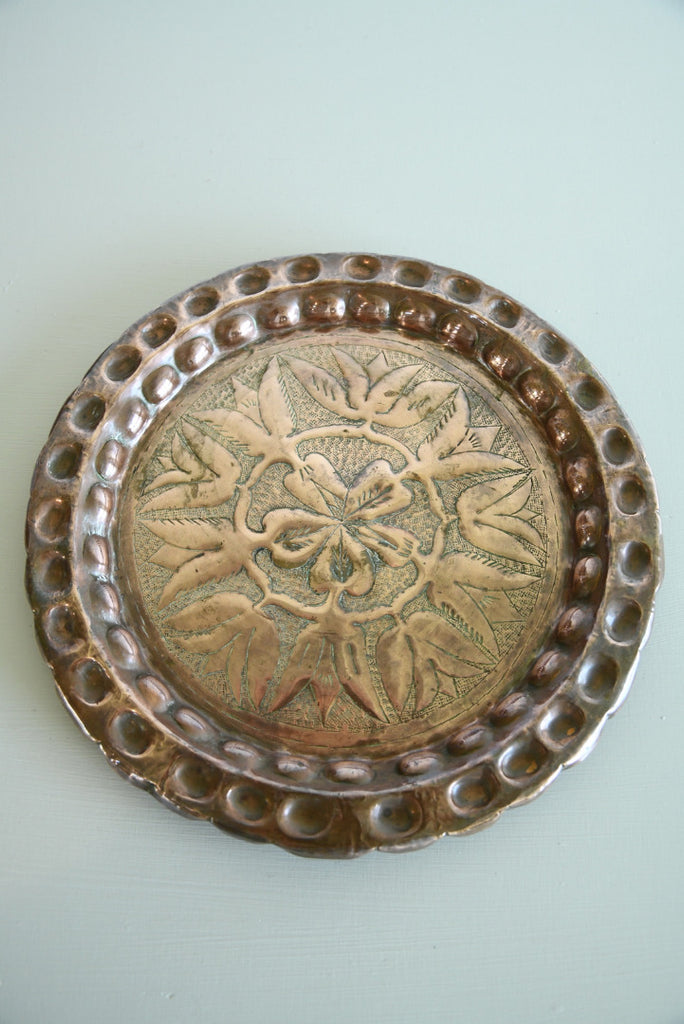 Ornamental Turkish Copper Dish - Kernow Furniture