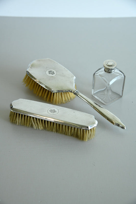Silver Brushes & Bottle - Kernow Furniture
