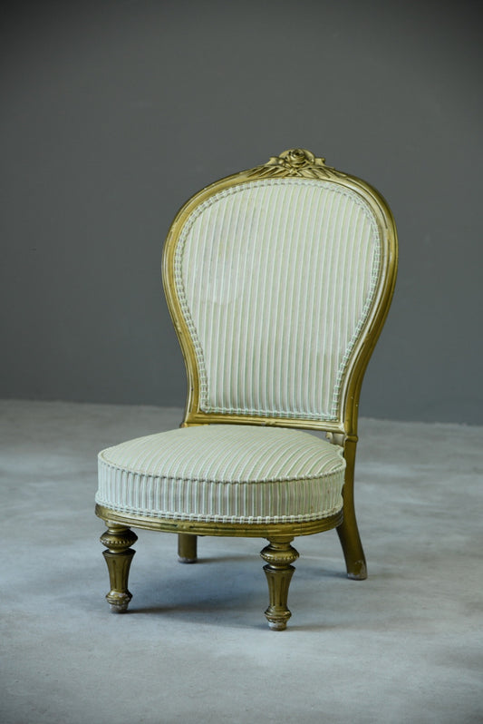 Victorian Gilt Nursing Chair - Kernow Furniture