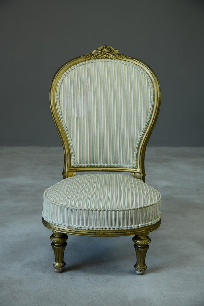 Victorian Gilt Nursing Chair - Kernow Furniture