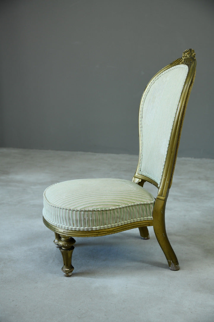 Victorian Gilt Nursing Chair - Kernow Furniture