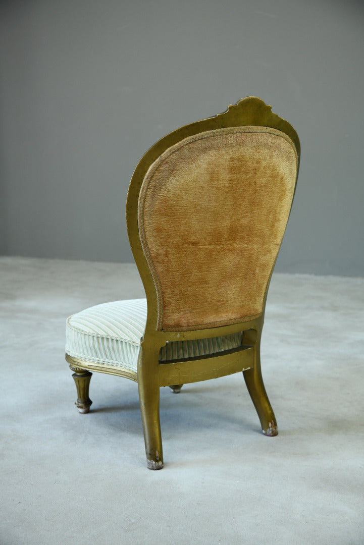 Victorian Gilt Nursing Chair - Kernow Furniture