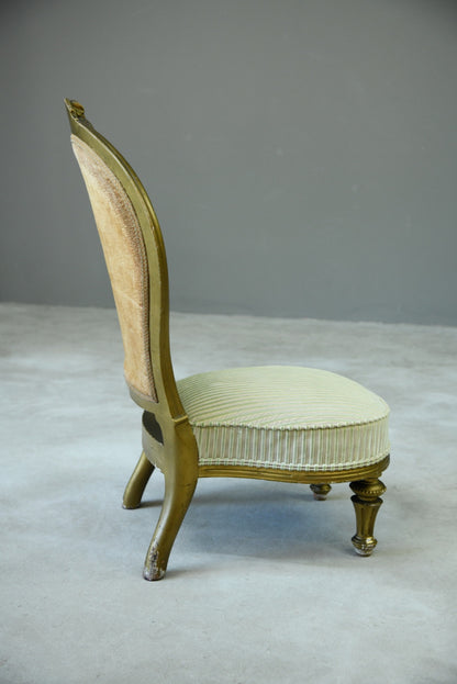 Victorian Gilt Nursing Chair - Kernow Furniture