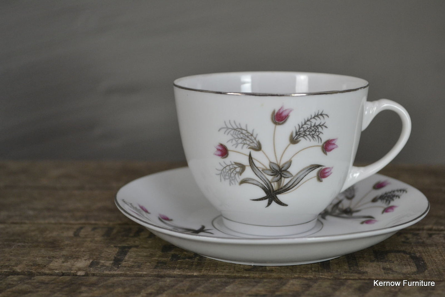 Set 6 Vintage Chinese China Cup & Saucer - Kernow Furniture