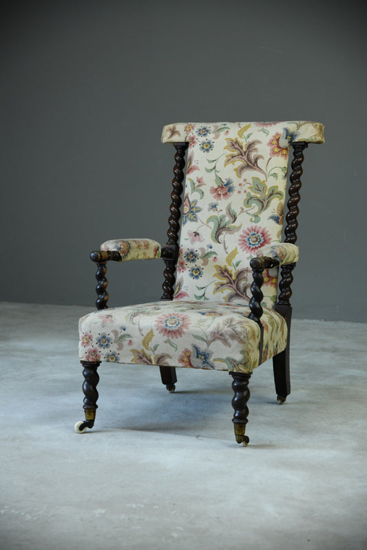 Antique Barley Twist Armchair - Kernow Furniture