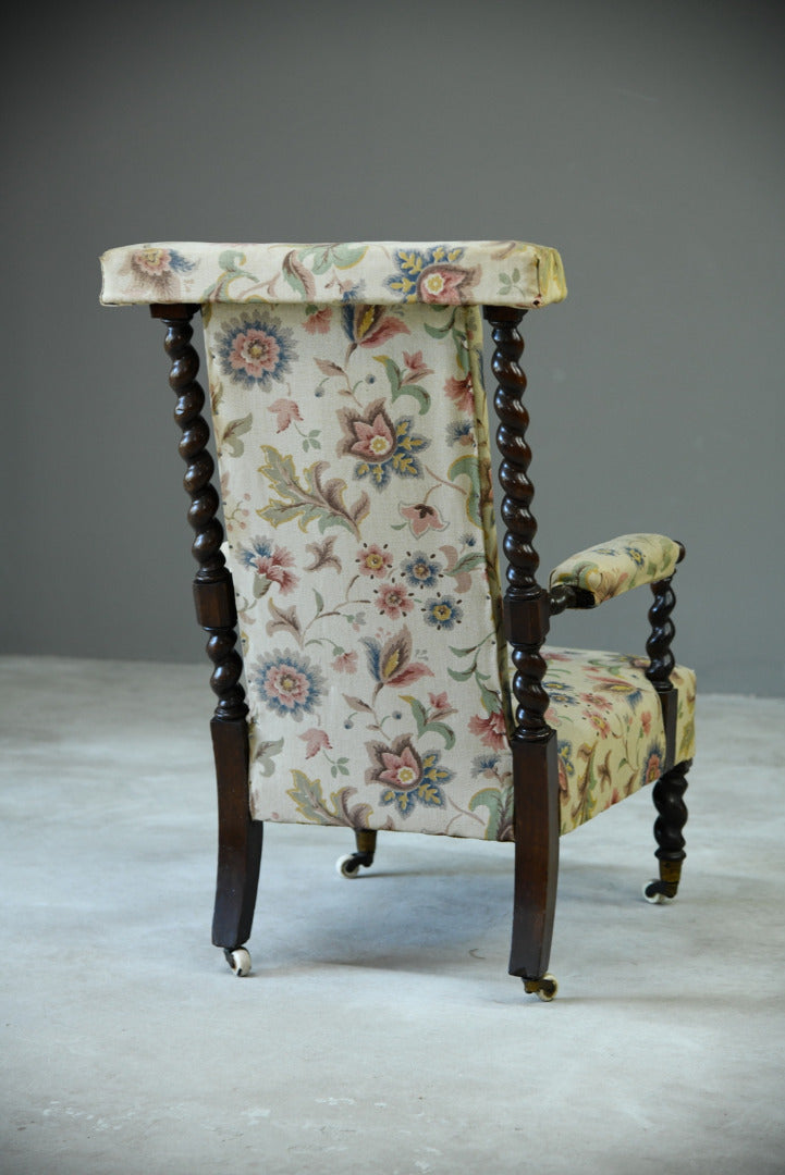 Antique Barley Twist Armchair - Kernow Furniture