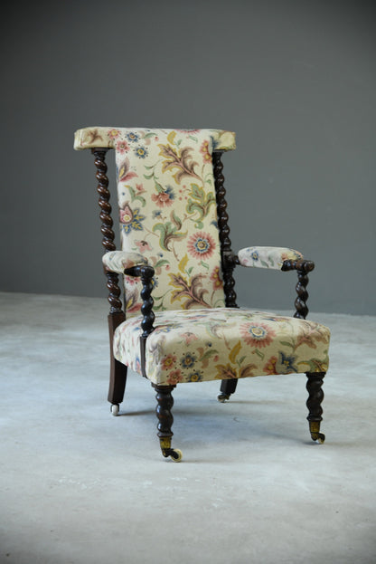 Antique Barley Twist Armchair - Kernow Furniture