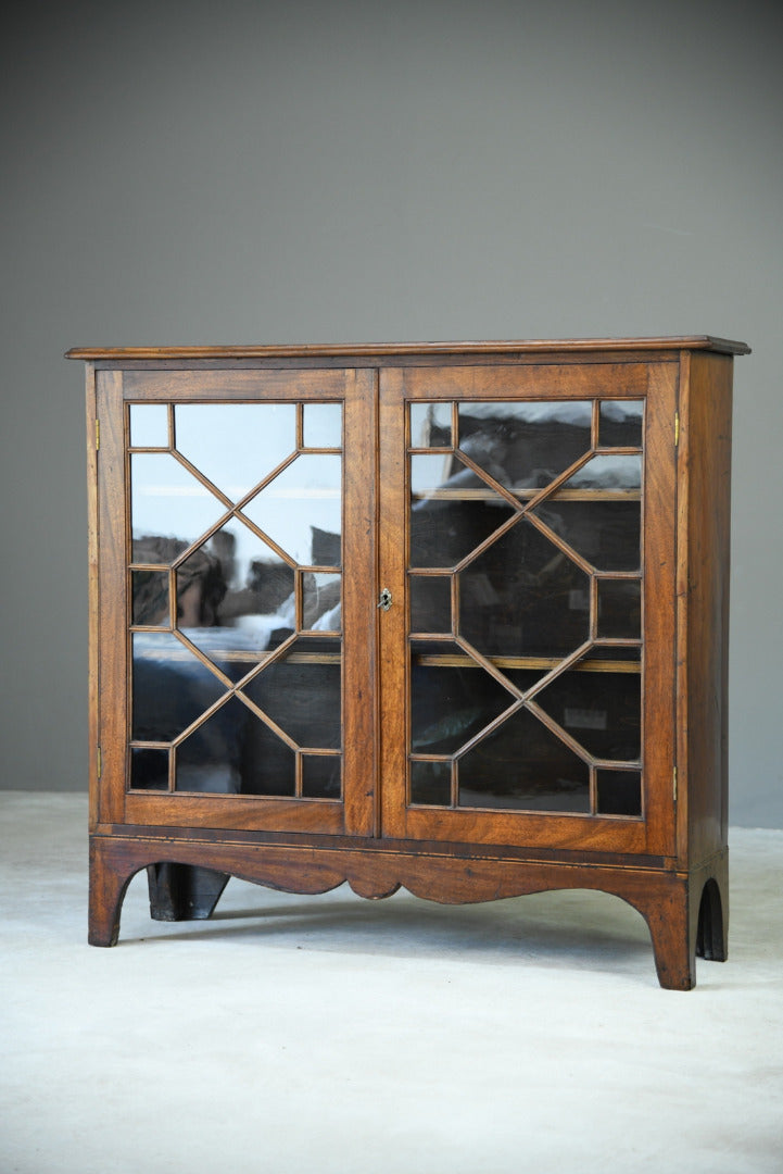 Mahogany Astragal Glazed Bookcase - Kernow Furniture