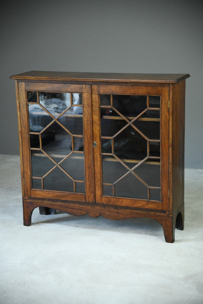 Mahogany Astragal Glazed Bookcase - Kernow Furniture