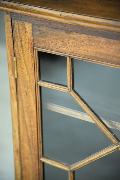 Mahogany Astragal Glazed Bookcase - Kernow Furniture