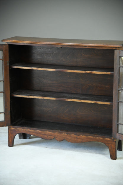 Mahogany Astragal Glazed Bookcase - Kernow Furniture