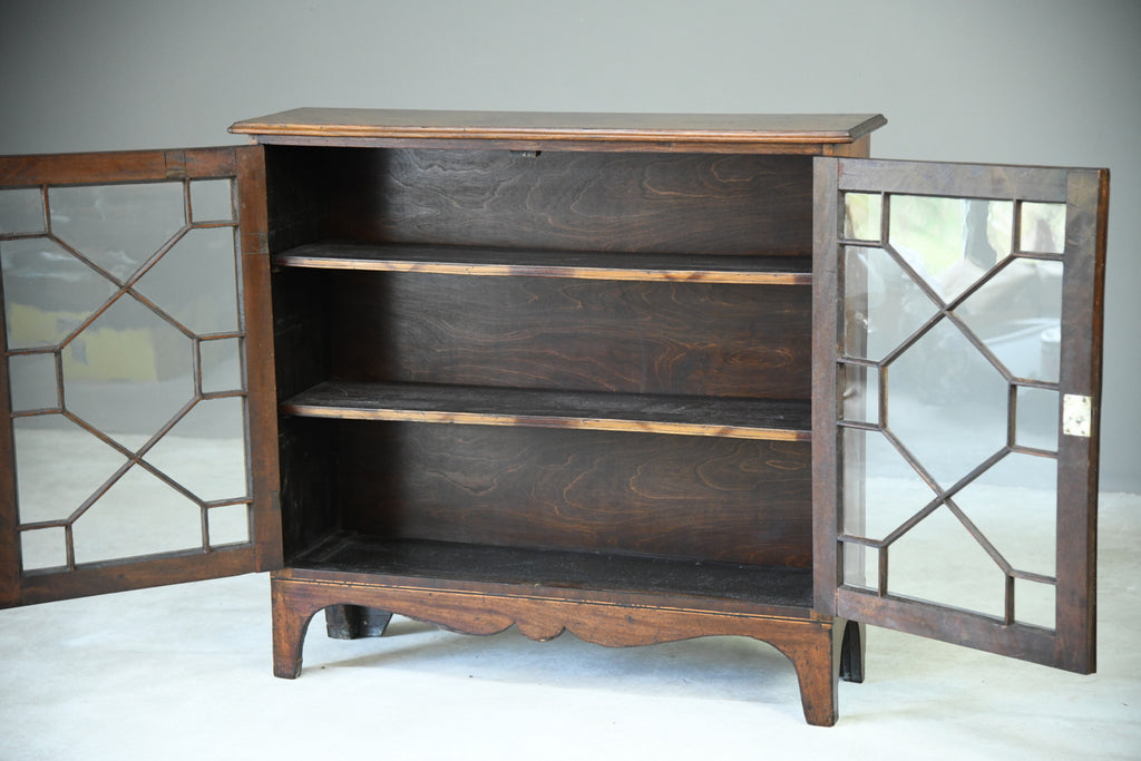 Mahogany Astragal Glazed Bookcase - Kernow Furniture