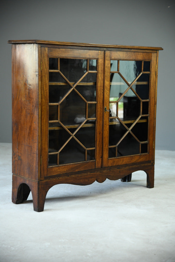 Mahogany Astragal Glazed Bookcase - Kernow Furniture