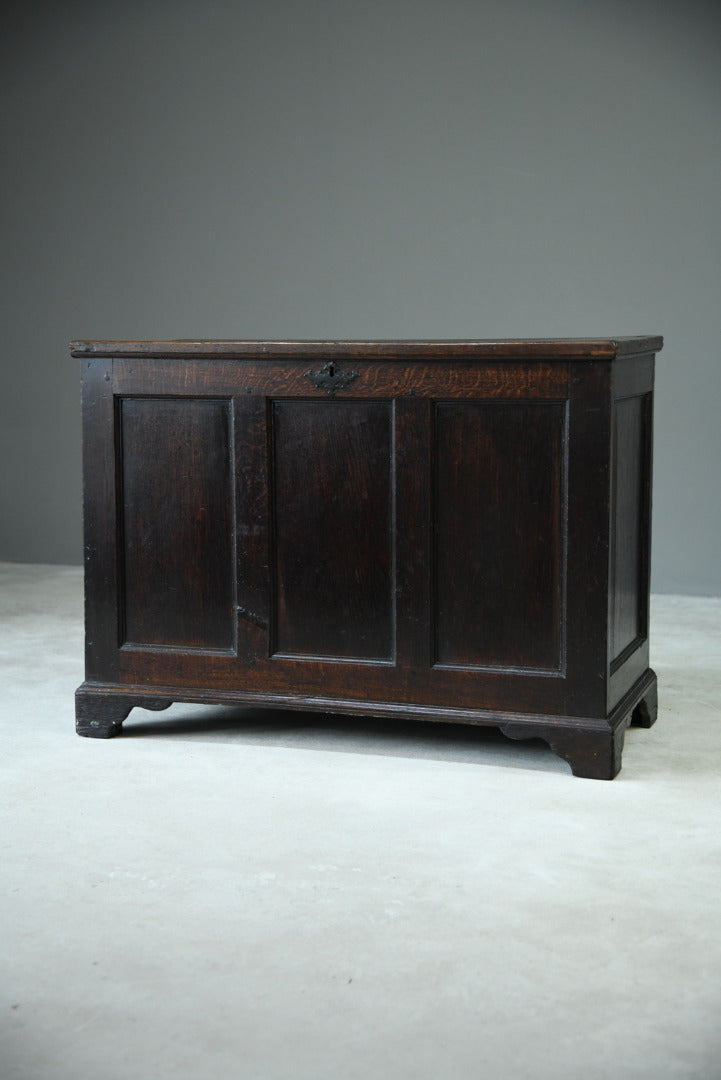 Antique Rustic Dark Oak Chest - Kernow Furniture