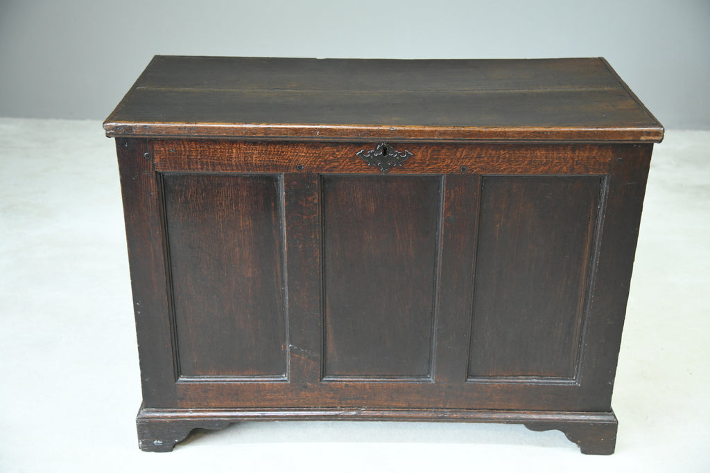 Antique Rustic Dark Oak Chest - Kernow Furniture