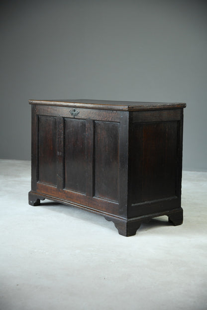 Antique Rustic Dark Oak Chest - Kernow Furniture