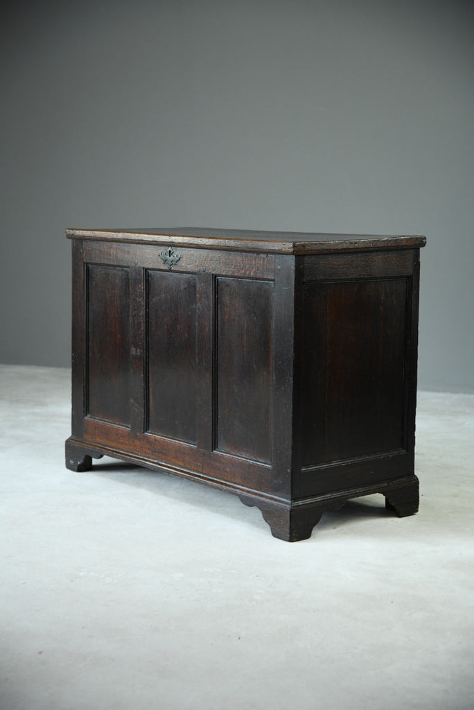 Antique Rustic Dark Oak Chest - Kernow Furniture