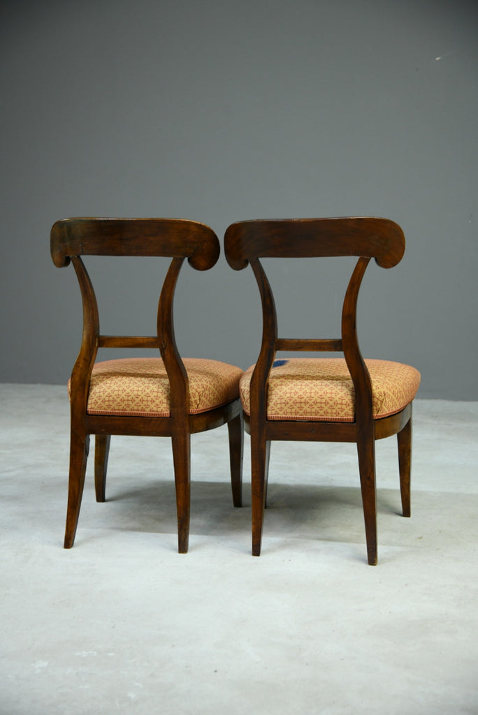 Pair Biedermeier Side Chairs - Kernow Furniture