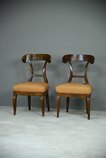 Pair Biedermeier Side Chairs – Kernow Furniture