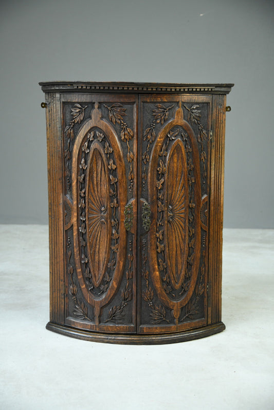 Georgian Oak Corner Cupboard - Kernow Furniture