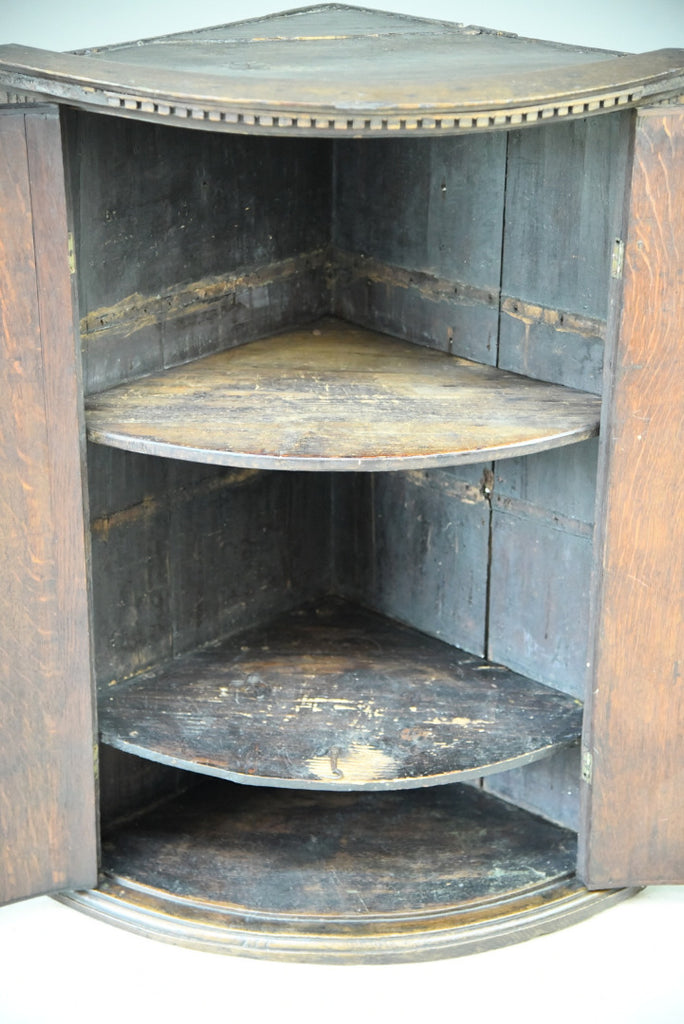 Georgian Oak Corner Cupboard - Kernow Furniture