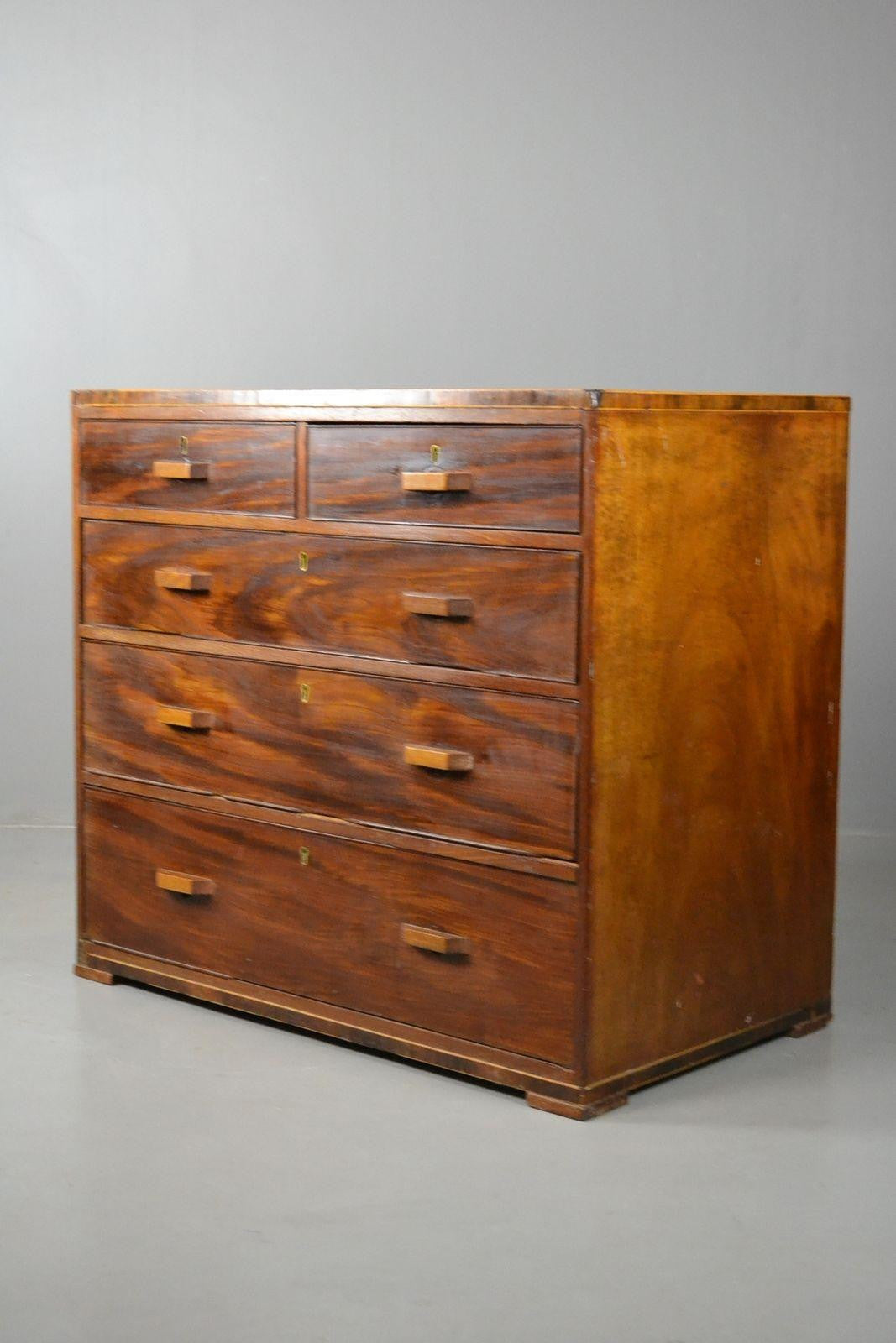 Vintage Mahogany Chest of Drawers - Kernow Furniture