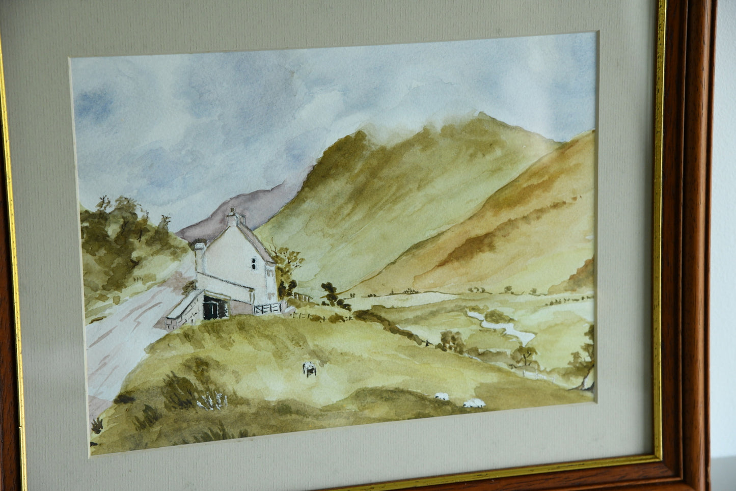 Unsigned Watercolour Landscape - Kernow Furniture