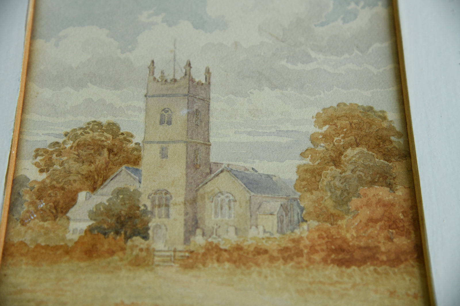 Church Watercolour Painting - Kernow Furniture