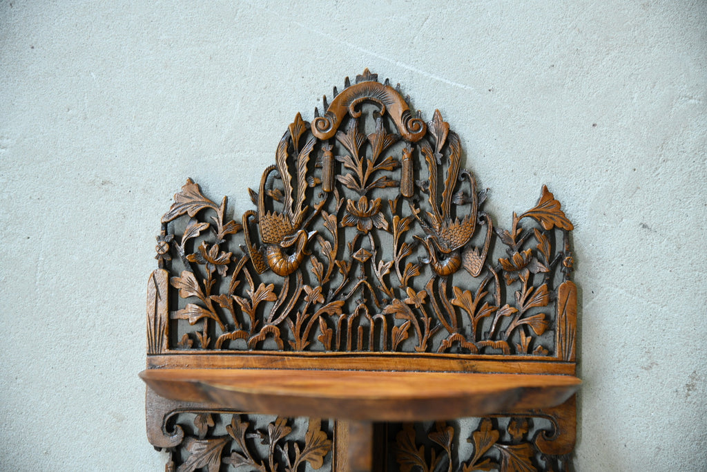 Anglo Indian Carved Wall Bracket - Kernow Furniture