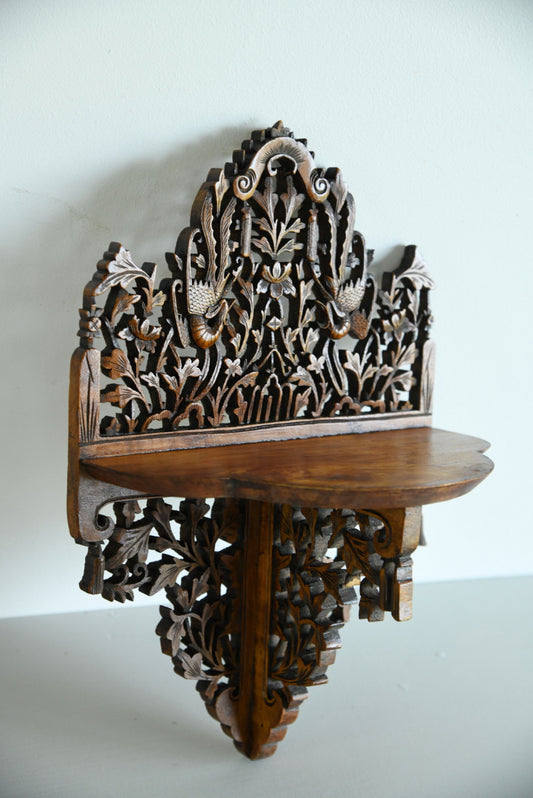 Anglo Indian Carved Wall Bracket - Kernow Furniture