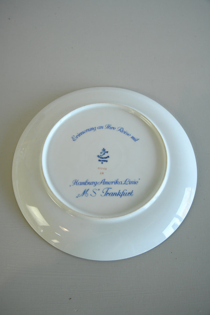 MS Frankfurt Hamburg Amerika Line Dinner Plate - Kernow Furniture