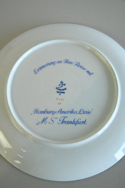 MS Frankfurt Hamburg Amerika Line Dinner Plate - Kernow Furniture