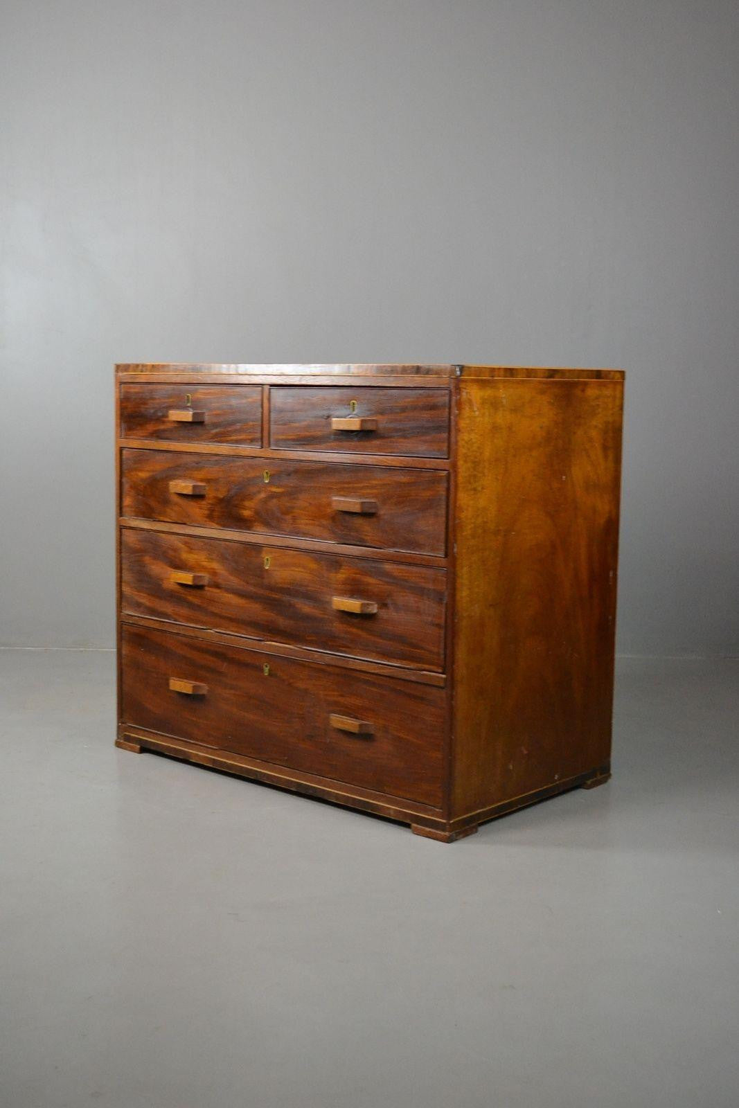 Vintage Mahogany Chest of Drawers - Kernow Furniture