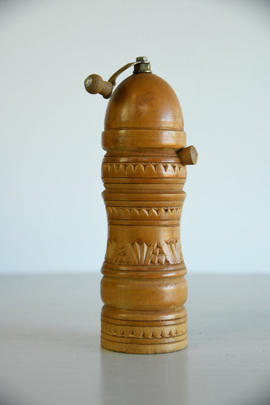 Vintage Carved Pepper Mill - Kernow Furniture