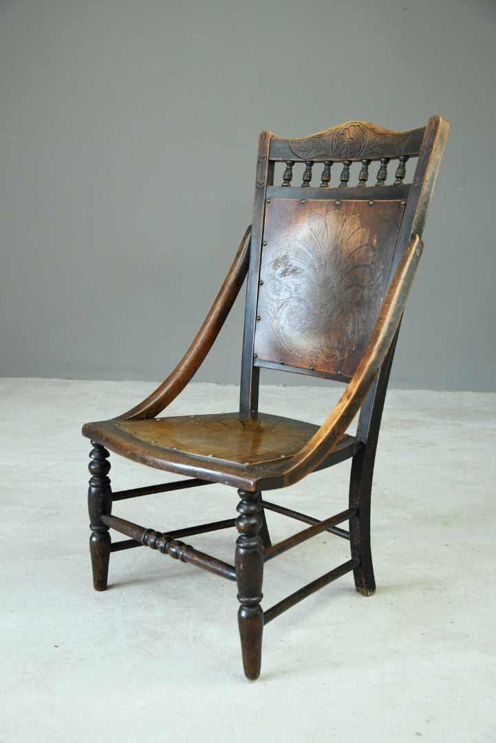 Early 20th Century Beech Occasional Chair - Kernow Furniture