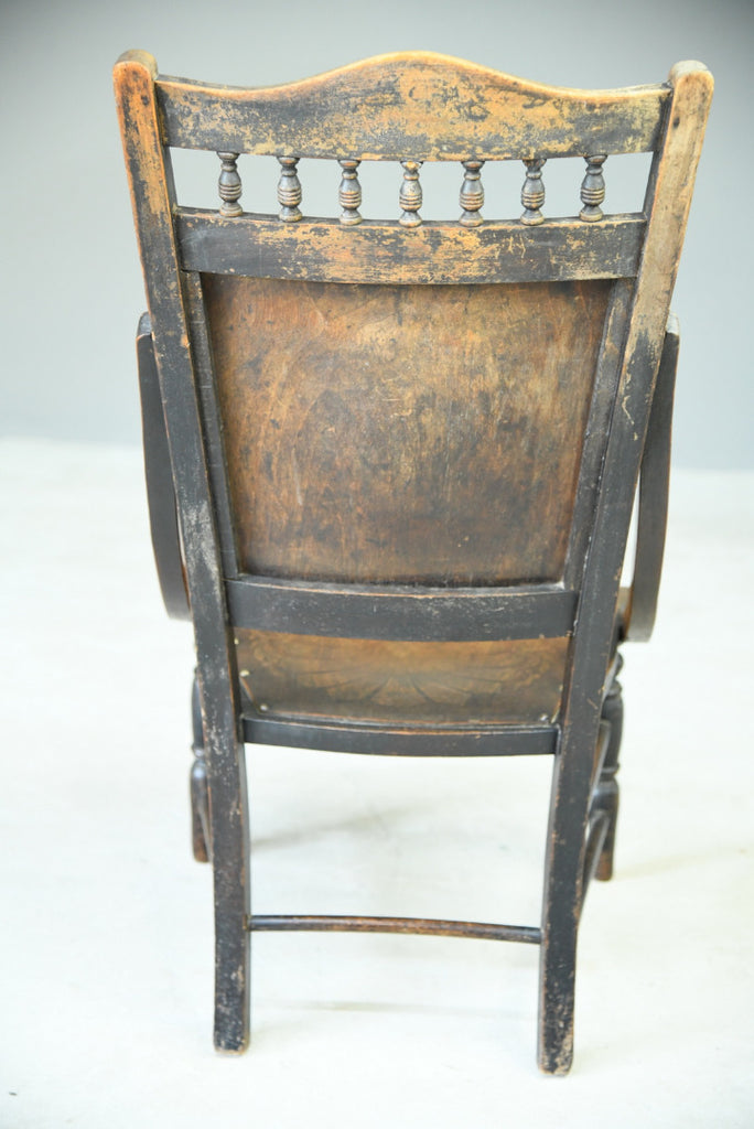 Early 20th Century Beech Occasional Chair - Kernow Furniture