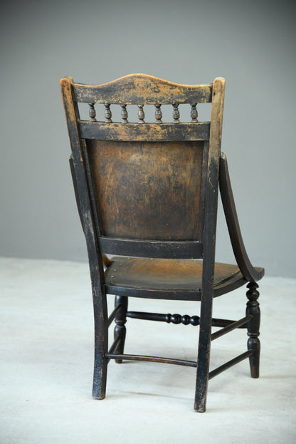 Early 20th Century Beech Occasional Chair - Kernow Furniture