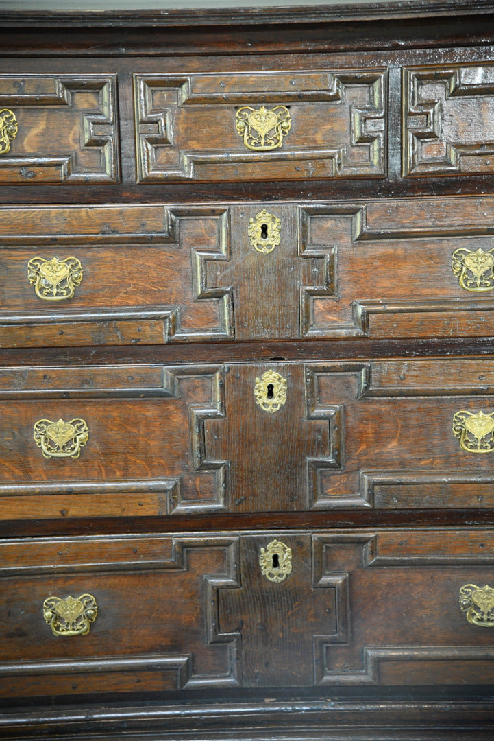 Antique Queen Anne Style Chest on Stand - Kernow Furniture