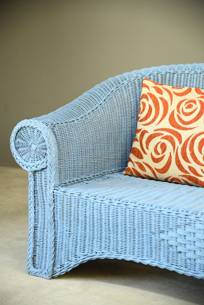 Blue Wicker Sofa - Kernow Furniture