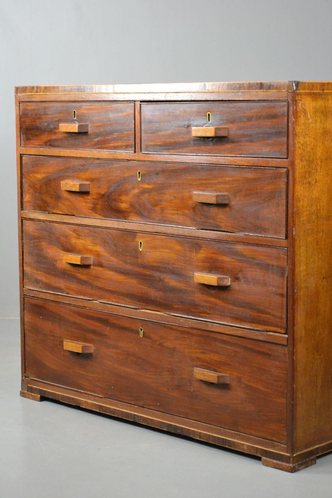 Vintage Mahogany Chest of Drawers - Kernow Furniture