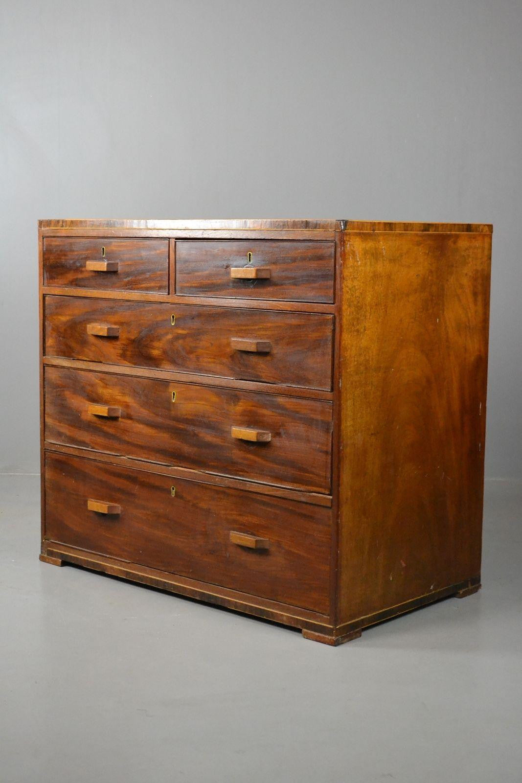 Vintage Mahogany Chest of Drawers - Kernow Furniture