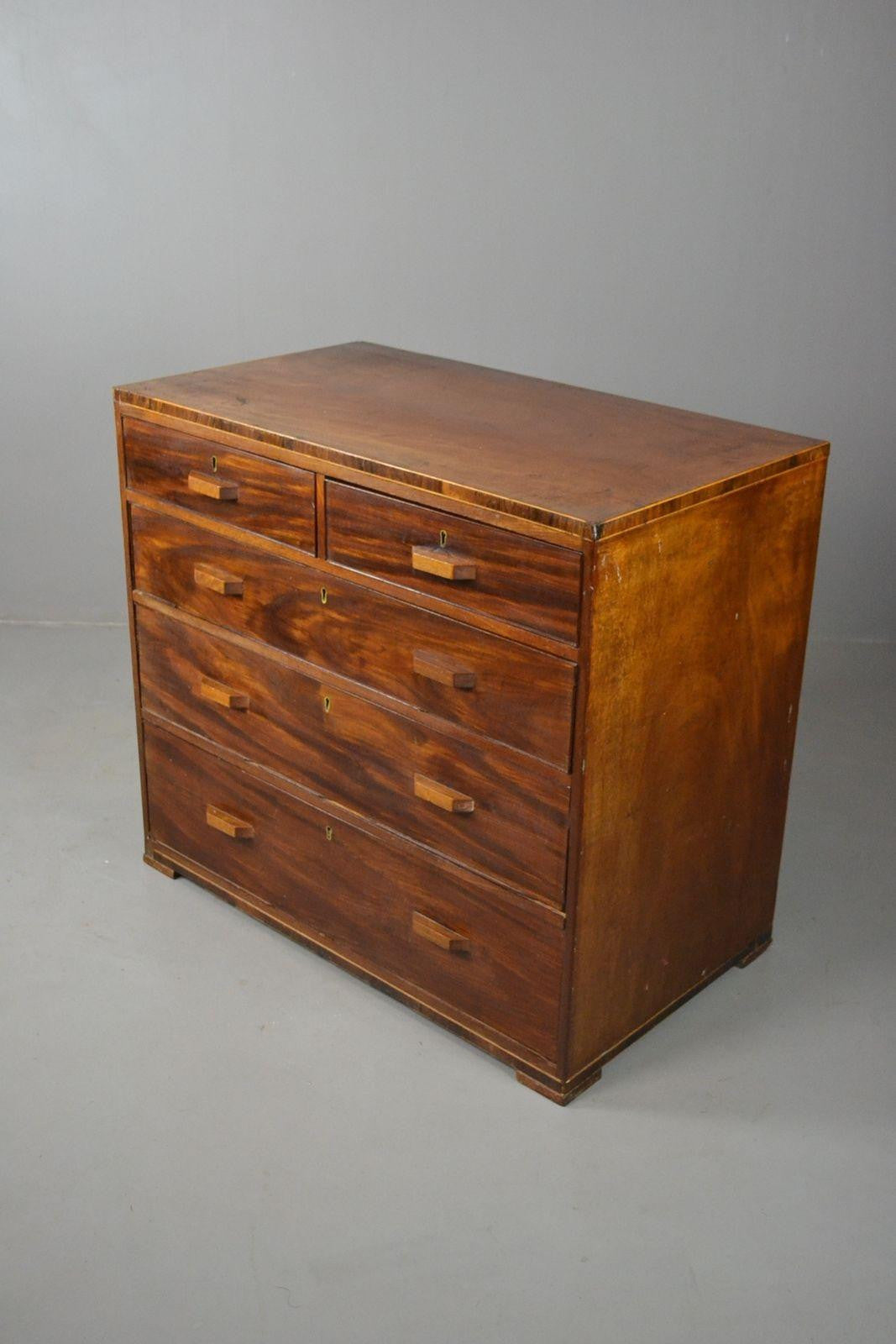 Vintage Mahogany Chest of Drawers - Kernow Furniture