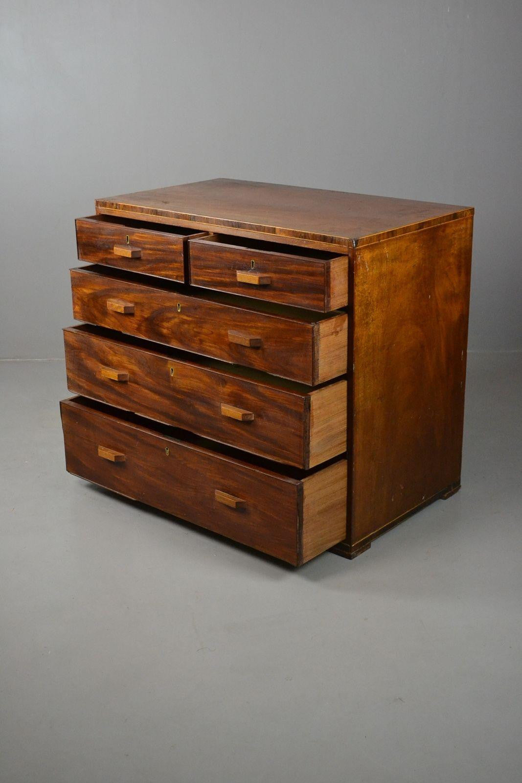 Vintage Mahogany Chest of Drawers - Kernow Furniture