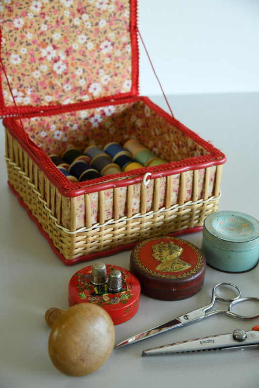 Vintage Sewing Box & Contents - Kernow Furniture