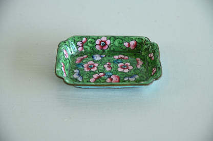 Oriental Floral Cloisonne Dish - Kernow Furniture