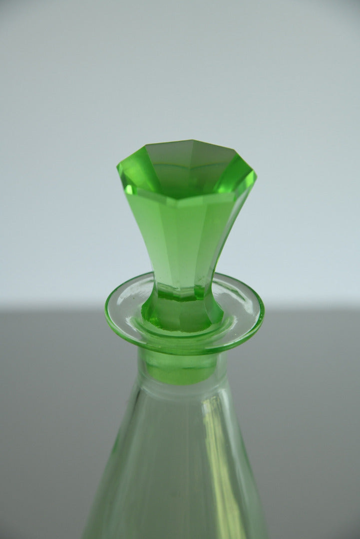 Green Glass Decanter - Kernow Furniture